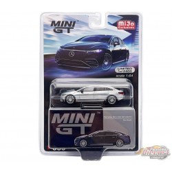 (CHASE) Mercedes-Benz EQS 580 4MATIC Bleu Nautique Métallisé - Mini GT - 1:64 - MGT00559GR Passion Diecast