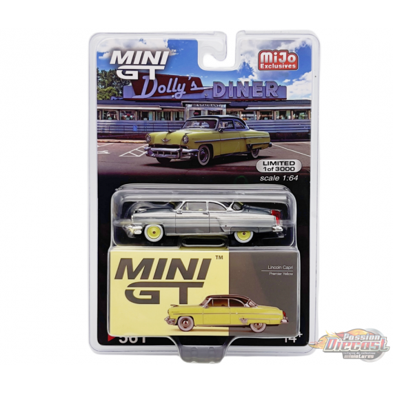 (CHASE) Lincoln Capri 1954 Premier Yellow - Mini GT - 1:64 - MGT00561GR Passion Diecast