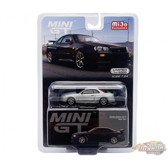 (CHASE) Nissan Skyline GT-R (R34) V-Spec Noir Perle - Mini GT - 1:64 - MGT00570GR Passion Diecast