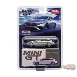 (CHASE) Mercedes-Benz EQS 580 4MATIC High-tech Silver Metallic - Mini GT - 1:64 - MGT00508GR Passion Diecast