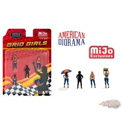 Grid Girls - Ensemble 5 pièces en métal - American Diorama 1/64 - AD-2406MJ Passion Diecast