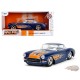 1957 Chevrolet Corvette - Dark Blue with Flames - Bigtime Muscle - Jada - 1/24 - 35031 - Passion Diecast 