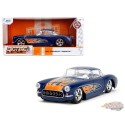 1957 Chevrolet Corvette - Dark Blue with Flames - Bigtime Muscle - Jada - 1/24 - 35031