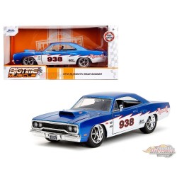 1970 Plymouth Road Runner - Candy Blue and White - Bigtime Muscle - Jada - 1/24 - 35030 - Passion Diecast 