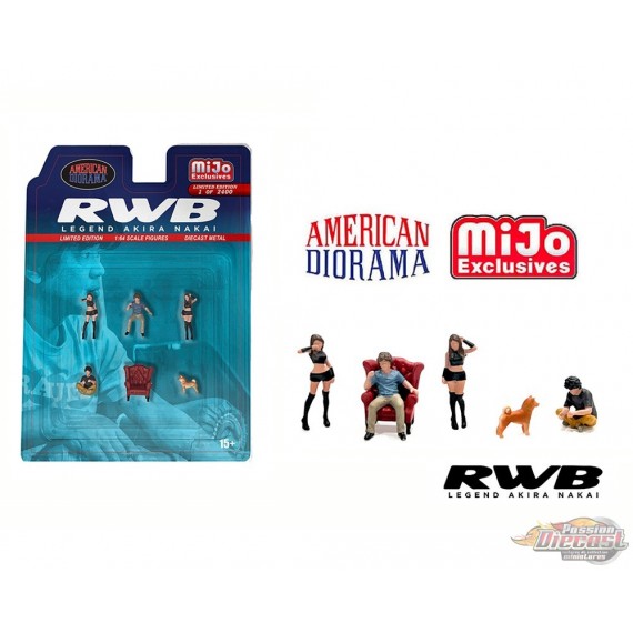 Figures RWB Legend Akira Nakai - 6-piece metal set - American Diorama - 1/64 - AD-2407 Passion Diecast