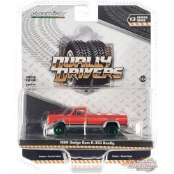 (GreenMachine) 1989 Dodge Ram D-350 Dually en rouge Colorado - Dually Drivers Series 13 - 1/64 Greenlight - 46130 BGR