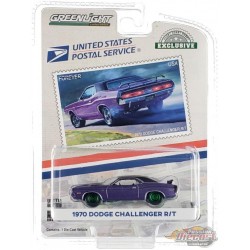 (GreenMachine) (USPS) 2022 Pony Car Stamp Collection - 1970 Dodge Challenger R/T - Hobby Exclusive - 1/64 Greenlight - 30374GR