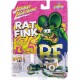 (CHASE) RAT FINK - Dragster in Green and Fuscia Metal Flake - Johnny Lightning - 1/64 - JLSP345GR Passion Diecast