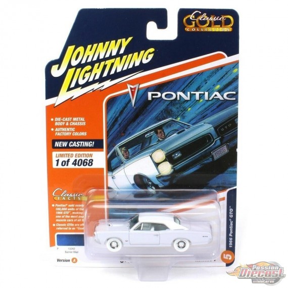 (CHASE) 1966 Pontiac GTO en bleu barrière - Johnny Lightning 1/64 - JLSP325 AGR Passion Diecast