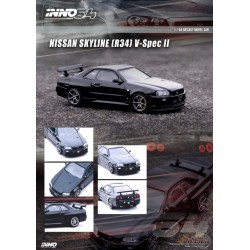 Nissan Skyline GT-R (R34) V-SPEC II Black - INNO 64 - 1/64 - IN64-R34VS-BLA Passion Diecast