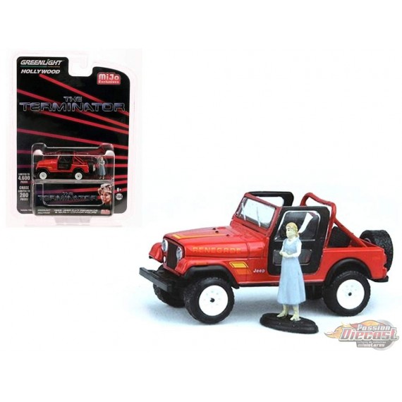 Terminator 1983 Jeep CJ-7 et Sarah Connor Figure - MiJo Exclusives  Greenlight 1/64 - 51211