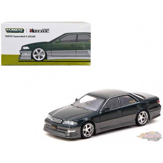 VERTEX Toyota Mark II JZX100 - Vert - Tarmac - 1/64 - T64G-024-GR Passion Diecast