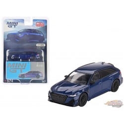 Audi ABT RS6-R Navarra Blue Metallic - Mini GT - 1:64 - MGT00574 Passion Diecast