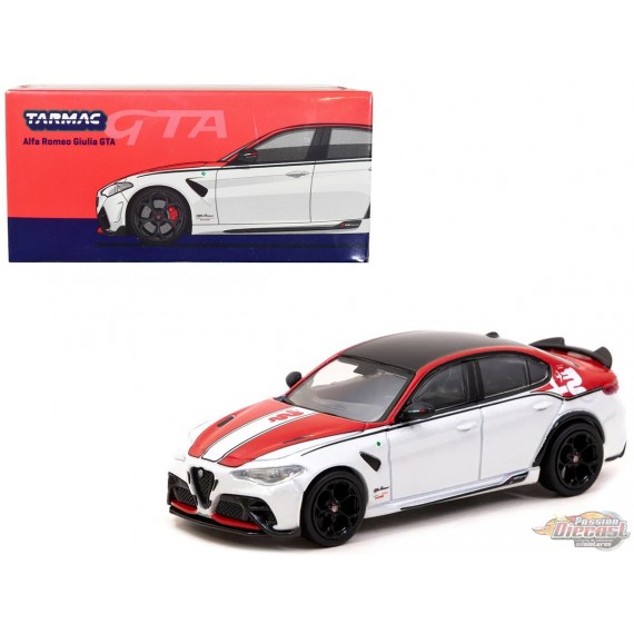 Alfa Romeo Giulia GTA - Rouge & Blanc - Tarmac - 1/64 - T64G-TL031-RW Passion Diecast