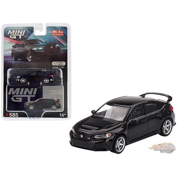 Honda Civic Type R Crystal Black Pearl 2023 W/ Advan GT Wheel - Mini GT - 1:64 - MGT00585 Passion Diecast