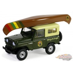 Nissan Patrol 1980 avec canot sur le toit - Smokey Bear Series 3 - 1/64 Greenlight - 38060 F