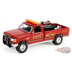 Service d'incendie - Ford F-250 1990 avec équipement - Smokey Bear Series 3 - 1/64 Greenlight - 38060 E