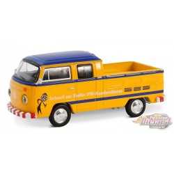 Pick-up double cabine Volkswagen Type 2 Doka de 1977 - Club Vee-Dub Series 19 - 1/64 Greenlight - 36100 D