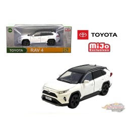 Toyota Rav4 Hybrid XSE - White with Black Top - Mijo Exclusive 1/24 - H08666WHBK Passion Diecast