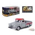 1958 Chevrolet Apache Fleetside Pick Up Lowrider avec top rouge & gris - Get Low - Motormax 1-24 - 79033 GRY