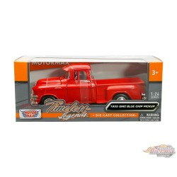 1955 GMC Blue Chip Pickup - Rouge - Timeless legends - Motormax 1-24 - 79382 RD - Passion Diecast