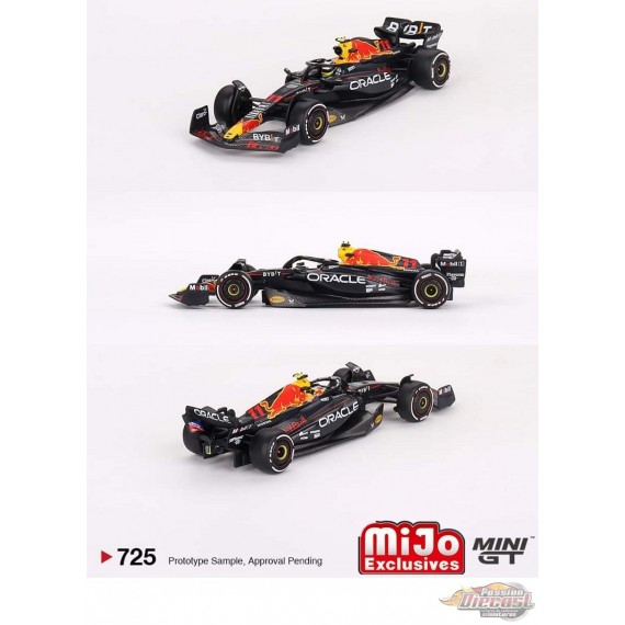 Oracle Red Bull Racing RB19 No.11 Sergio Pérez F1 2023 Vainqueur du GP d'Arabie Saoudite - Mini GT - 1:64 - MGT00725