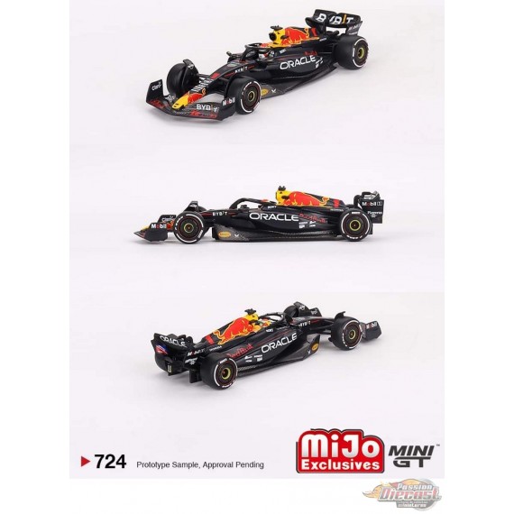 Oracle Red Bull Racing RB19 No.1 Max Verstappen F1 2023 Bahrain GP Winner - Mini GT - 1:64 - MGT00724