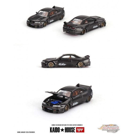 Kaido★House - NISSAN SKYLINE GT-R (R33) ACTIVE CARBON R - Mini GT - Mijo Exclusives - 1/64 - KHMG116 Passion Diecast