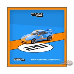 993 Remastered By Gunther Werks - Bleu / Orang - Tarmac Works - 1/64 - T64-TL054-BO Passion Diecast