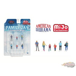 (Web Only) Figures Family Day - 6-piece metal set - American Diorama - 1/64 - AD-2410