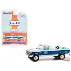 1990 Ford F-150 with Fuel Transfer Tank - Gulf Oil Special Edition Series 2 - 1/64 Greenlight - 41145 E