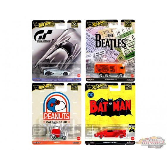Hot Wheels 1:64 Pop Culture 2024 B Case - Assortment Set Of 4 Cars - HXD63-956B -  Passion Diecast