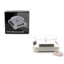 3.5 Solar Display Stand Turntable 360 Degree Rotating White Base 1:64 - 002-WH