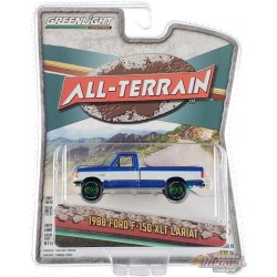 (GreenMachine) 1988 Ford F-150 XLT Pickup en deux tons bleu et blanc - All-Terrain Series 15 - 1/64 Greenlight - 35270 DGR
