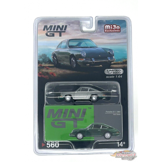 (CHASE CAR) Porsche 911 1963 Vert Irlandais - Mini GT - 1:64 - MGT00560GR Passion Diecast