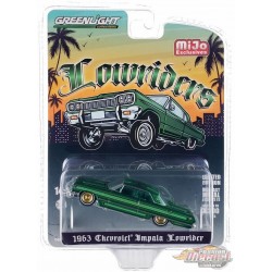 (GreenMachine) 1963 Chevrolet Impala SS Lowriders - Vert métallisé - Mijo Exclusives - 1/64 Greenlight - 51552GR Passion Diecast