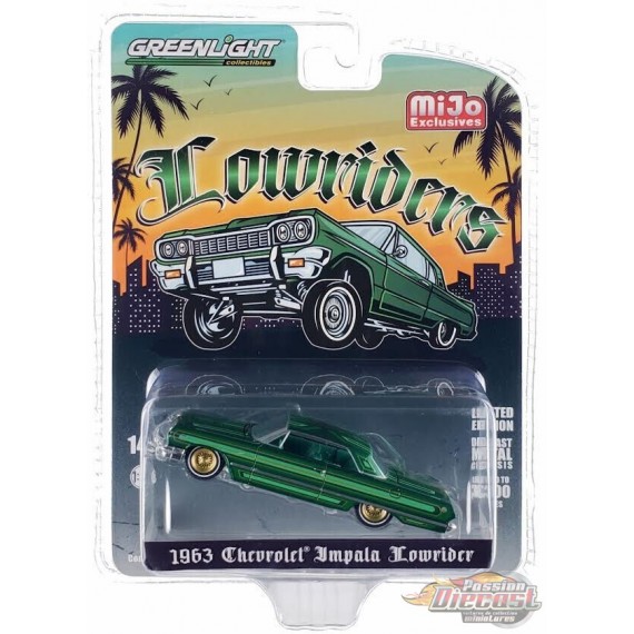 (GreenMachine) 1963 Chevrolet Impala SS Lowriders - Vert métallisé - Mijo Exclusives - 1/64 Greenlight - 51552GR Passion Diecast