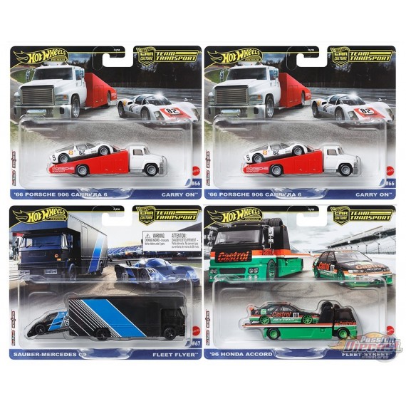 Team Transport B Case 2024 Set of 4 - Hot Wheels - 1/64 - FLF56-957B -  Passion Diecast 