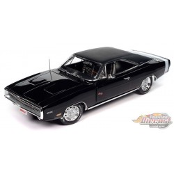 1970 Dodge Charger R/T in Gloss Black - Hemmings Muscle Machines - Auto World / American Muscle 1/18 -  AMM1302