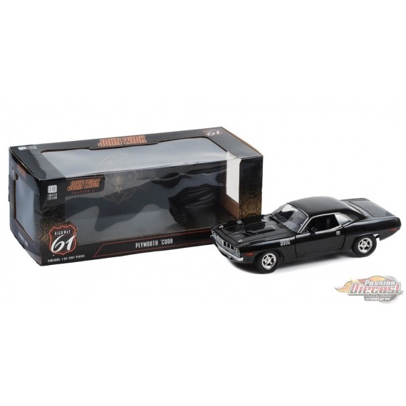 1971 Plymouth 'Cuda - John Wick: Chapter 4 (2023) - Highway 61 - HWY 61-1/18 - 18045 Passion Diecast