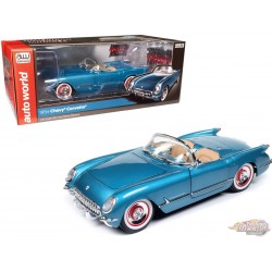 1954 Chevrolet Corvette Convertible in Pennant Blue - Auto World / American Muscle 1/18 - AMM1341 Passion Diecast