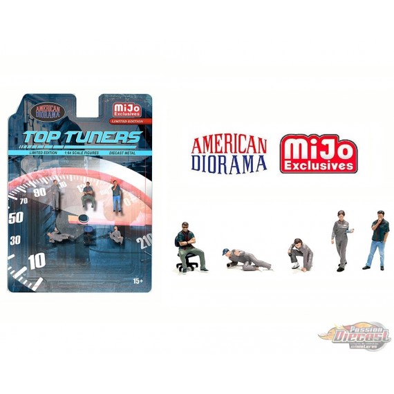 Figures Top Tuners - 6-piece metal set - American Diorama - 1/64 - AD-2412 Passion Diecast