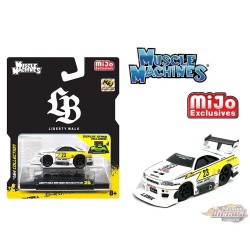 LBWK Nissan GT-R R34 Super Silhouette Skyline - Blanc - Mijo Exclusives - Maisto - Muscle Machines 1/64 - 15566WH