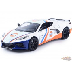 Chevrolet Corvette C8 2020 - Blanc - Gulf - Motormax 1-24 - 79664 Passion Diecast