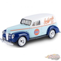 1940 Ford Sedan Delivery - Bleu clair/Blanc - Gulf - Motormax 1-24 - 79661 Passion Diecast