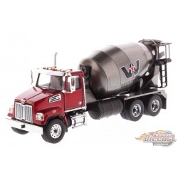 Camion malaxeur béton Western Star 4700 SF en rouge & gris métallisé - Diecast Master 1/50 - 71033