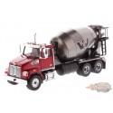 Western Star 4700 SF Concrete Mixer Truck in Red with Gun Metal Grey Drum - Diecast Master 1/50 - 71033