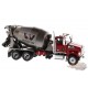 Western Star 4700 SF Concrete Mixer Truck in Red with Gun Metal Grey Drum - Diecast Master 1/50 - 71033