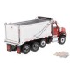 International HX260 Tandem Truck with Pusher Axle Red with Ox Bodies Stampede Dump Bed - Diecast Master 1/50 - 71076