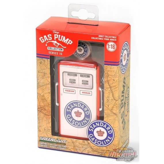 Standard - Pompe à essence double Tokheim de 1954 - Vintage Gas Pump Collection Series 15 - Greenlight 1/18 - 14150 C